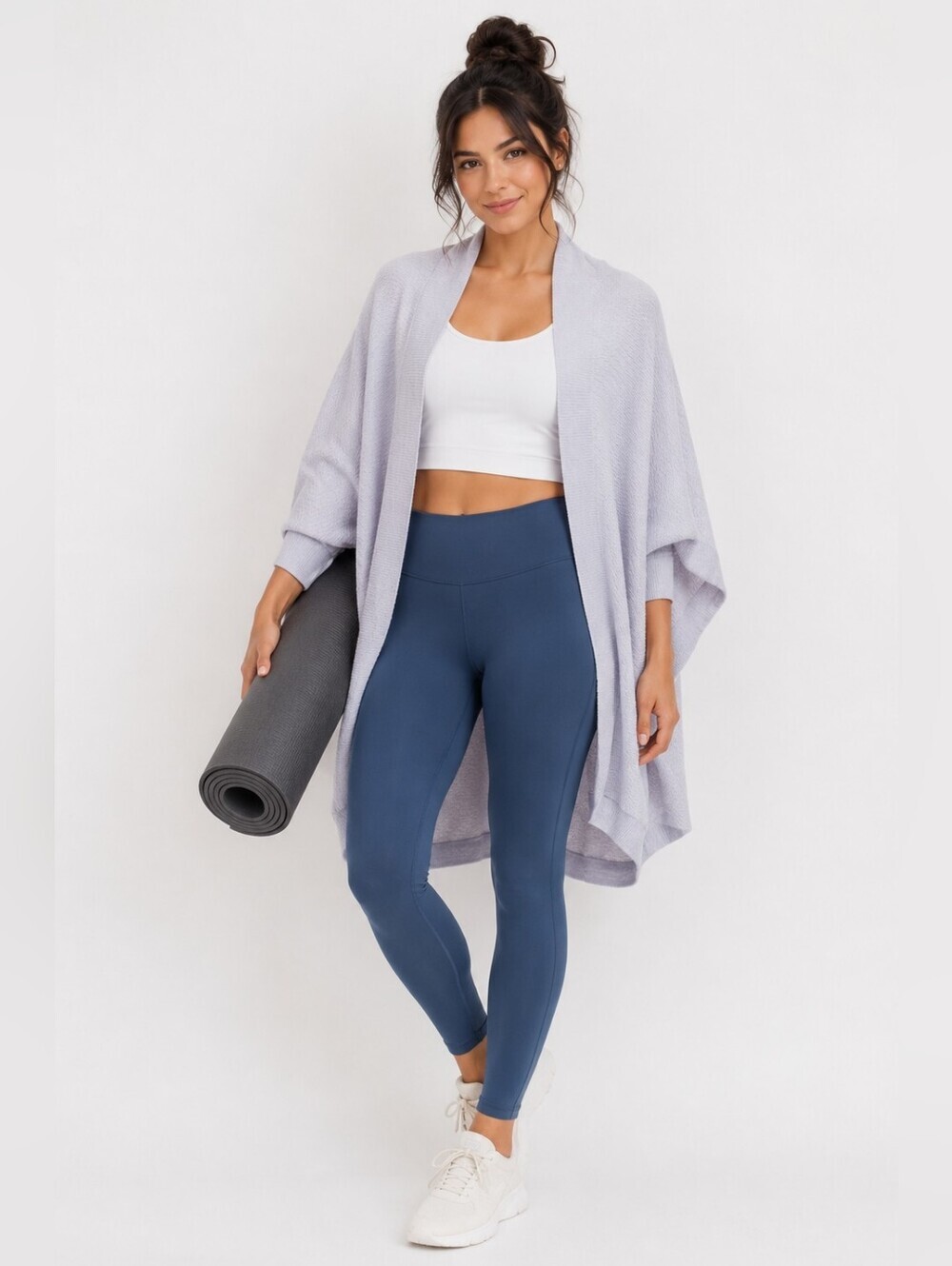 Lululemon Stillness Wrap Silver Fox Alpine White OS Scarf Shawl Wrap